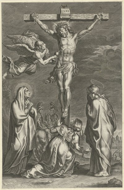 Kristus på korset Scener fra Det gamle og nye testamente (serietittel) Breviarium romanum (serietittel) av Theodoor Galle (possibly)