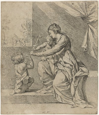 Maria med Kristus og døperen Johannes av Theodoor Rombouts