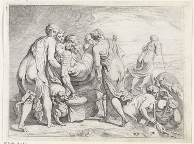Faiaks bringer den sovende Odysseus til Ithaca The works of Odysseus (serietittel) av Theodoor van Thulden
