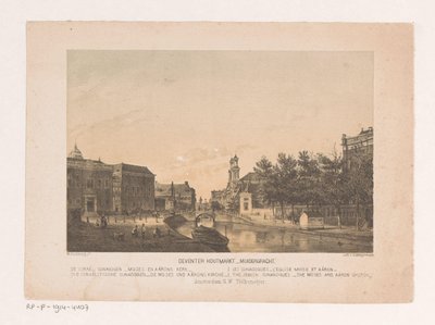 Deventer Houtmarkt og Muidergracht i Amsterdam Deventer Houtmarkt Muidergracht (tittel på objekt) av Theodor Brüggemann