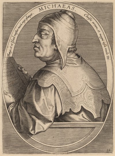 Michaeas av Theodor Galle after Jan van der Straet