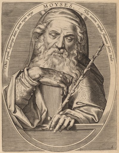 Moses av Theodor Galle after Jan van der Straet