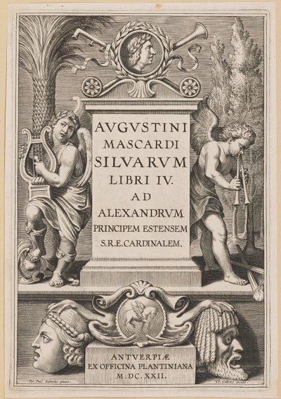 Tittelside for Agostino Mascardi, Silvarium Libri IV av Theodor Galle after Sir Peter Paul Rubens