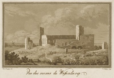 Utsikt over ruinene av Rakvere slott av Theodor Gehlhaar