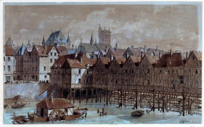 Utsikt over Meuniers-broen av Theodor Josef Hubert Hoffbauer