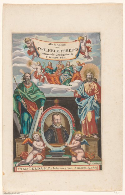 Portrett av William Perkins Tittelside for: William Perkins, Alle verkene. Den andre delen, 1662 av Theodor Matham