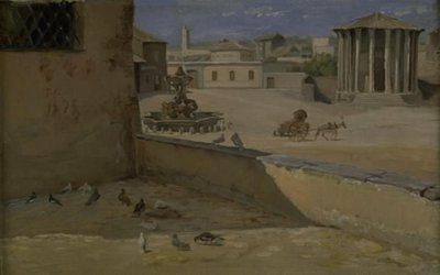 Det såkalte Vesta-tempelet i Roma av Theodor Philipsen