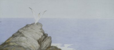 Sjøfugl (akvarell på papir) av Theodor Kittelsen