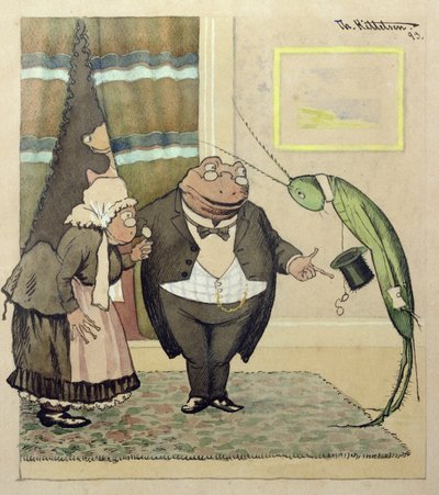 Den unge Mr. Green kommer på besøk av Theodor Kittelsen