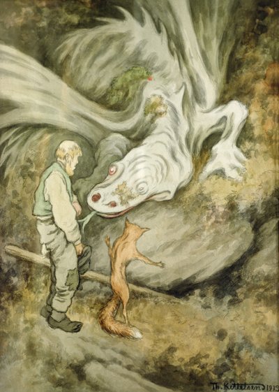 Verden betaler ikke annerledes min kjære drage av Theodor Kittelsen
