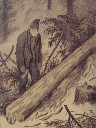 Vintervei av Theodor Kittelsen