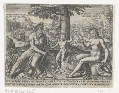 Bellenbladend jongetje Emblemer fra adelen og de felles kunnskapsverdige.../ Stam und Wapenbuchlein... (serietittel) av Theodor de Bry (attributed to)
