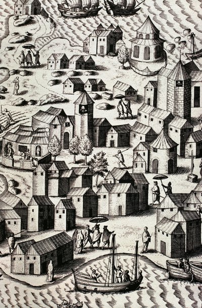 Port Of Macao I Kina av Theodor de Bry