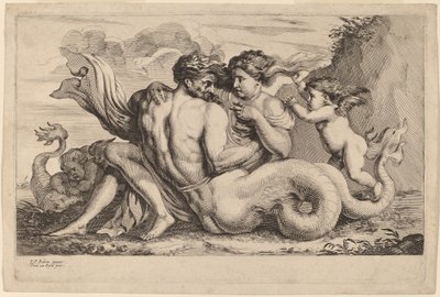 Siren og Triton av Theodor van Kessel after Sir Peter Paul Rubens
