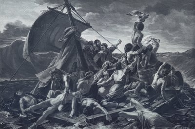 Medusas flåte (litho) av Theodore (after) Gericault