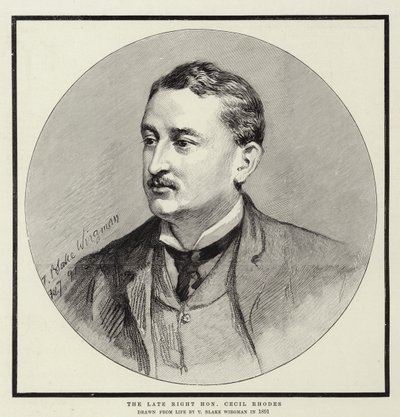 Den sene høyre ærede Cecil Rhodes av Theodore Blake Wirgman