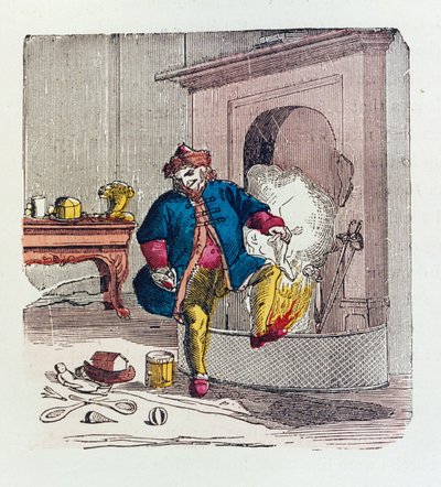 Et besøk fra St. Nicholas, litho-fargefoto fra 1840-tallet av Theodore C. Boyd