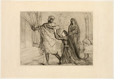 Bort!, tallerken syv fra Othello av Théodore Chassériau