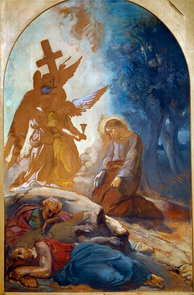 Jesus i oliventrærnes hage. Maleri av Theodore Chasseriau (1819-1856) av Théodore Chassériau