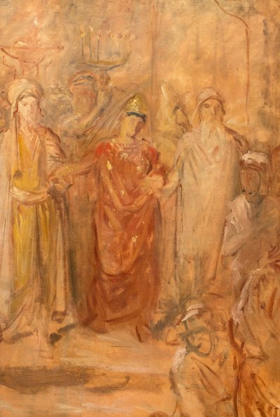 Jødisk bryllup i Konstantin, skisse av Theodore Chasseriau