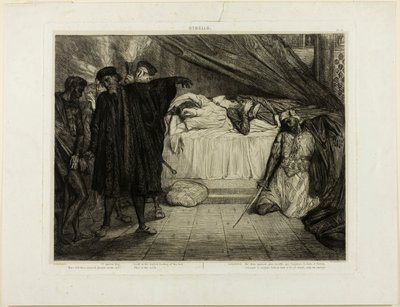 O spartansk hund, tallerken femten fra Othello av Théodore Chassériau