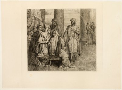 Hun elsket meg for farene, plate tre fra Othello av Théodore Chassériau