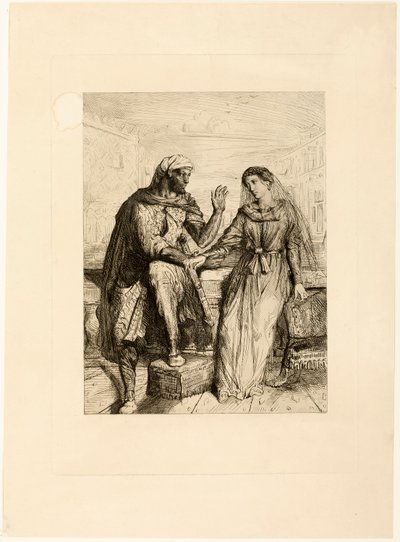 Hun takket meg, plate to fra Othello av Théodore Chassériau