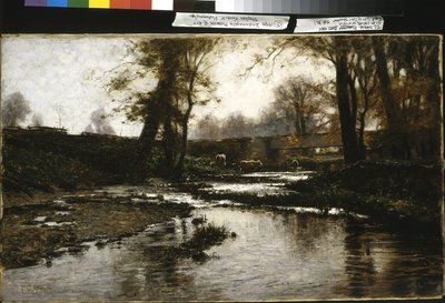 Pleasant Run (olje på lerret) av Theodore Clement Steele