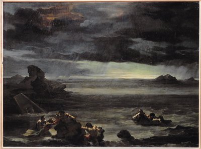 En scene fra flommen … av Theodore Gericault