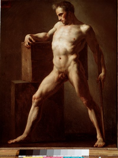 Academie Akademisk studie av naken kropp. Maleri av Jean Louis Theodore Gericault (1791-1824) 1808-1812 Søn. 79x62 cm Rouen, musee des Beaux Arts av Theodore Gericault