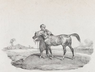 En arabisk hest, 1821 av Theodore Gericault