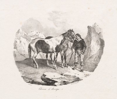 Auvergne-hester av Theodore Gericault