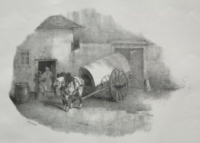 Kjerrehest trukket ut av siltene. av Theodore Gericault