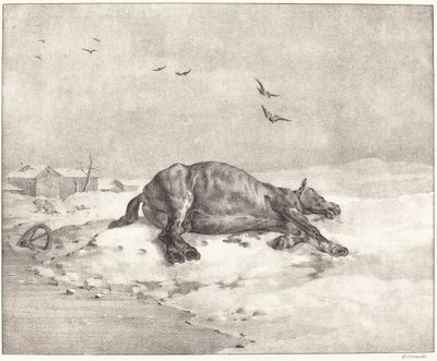 Død hest av Theodore Gericault