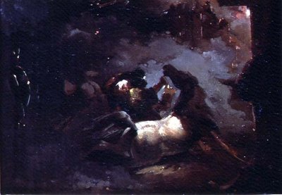 Episode fra kampanjen i Egypt (olje på papir) av Theodore Gericault