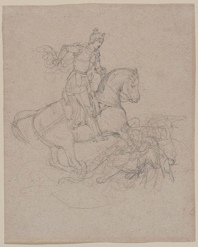 Géricault - Sankt Georg og dragen, 1816–17 av Theodore Gericault