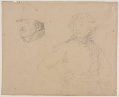 Géricault - Studie av to soldater, 1818-1819 av Theodore Gericault