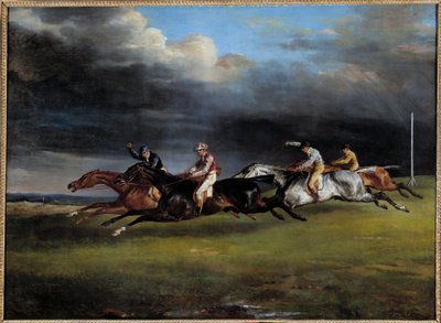 Horse Race sier derbyet på Epsom Painting av Theodore Gericault (1791-1824) 1821 Søn. 0,92x1,25 m av Theodore Gericault
