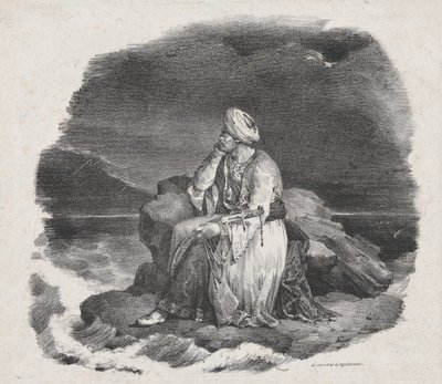 Jeg drømmer om henne i de brusende bølgene, 1818. av Theodore Gericault