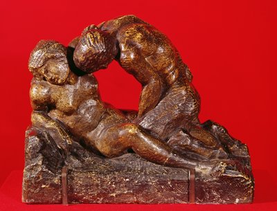 Jupiter og Antiope (andre side), ca. 1818 (stein med brun patina) av Theodore Gericault