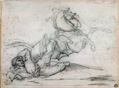Mameluke faller under hesten sin av Theodore Gericault
