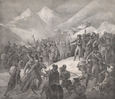 Passasje gjennom fjellet Saint-Bernard, 1822. av Theodore Gericault