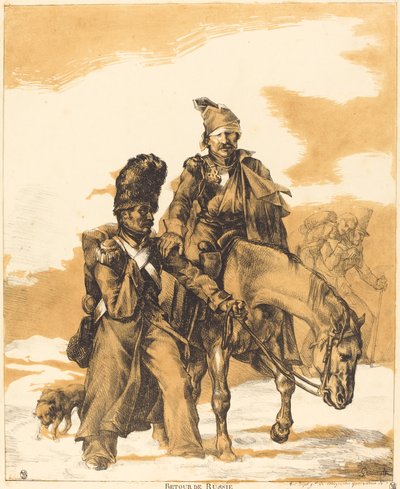 Tilbaketrekning fra Russland av Theodore Gericault