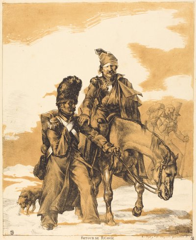 Retreat from Russia (Hjemkomst fra Russland) av Theodore Gericault