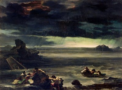 Syndflodens scene, 1818-20 av Theodore Gericault