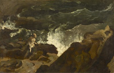 Shipwrecked on a Beach, ca. 1822-3 (olje på papir montert på lerret) av Theodore Gericault