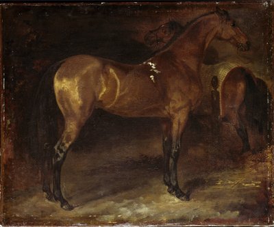 Spansk hest - olje på lerret av Theodore Gericault