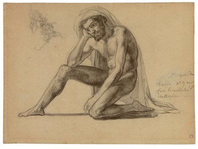 Studie for faren i Medusa-flåten av Theodore Gericault