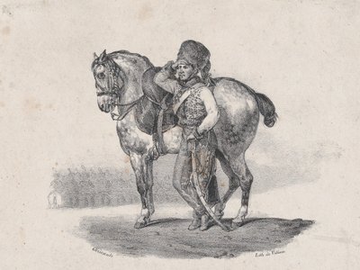 Hussardenes trompet, 1823. av Theodore Gericault
