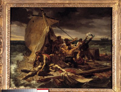 Flåten til Meduse Premiere-skissene. Maleri av Theodore Gericault (1791-1824). Dim. 0,37 X 0,46 m. av Theodore Gericault